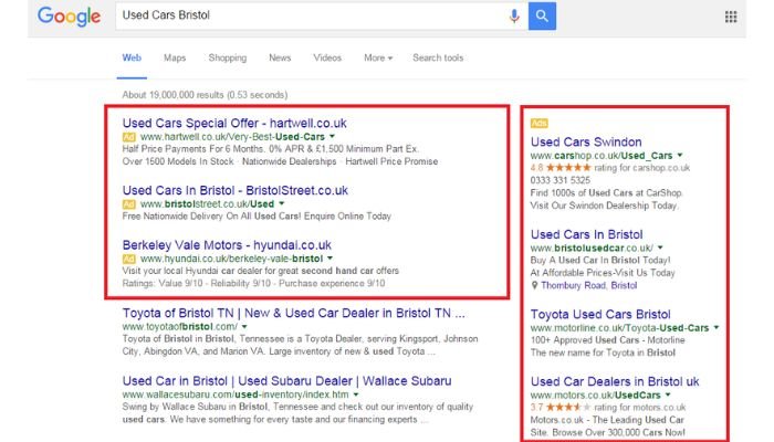 Paid search ads PPC as a form of digital marketing