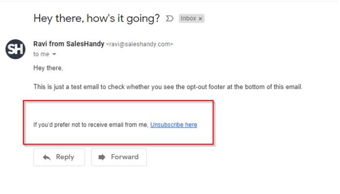 Easier way of unsubscribing